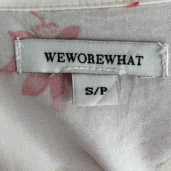 WeWoreWhat White Bella Fruit Belted Cotton-Blend Mini Dress Size S Small $295 - Picture 10 of 11